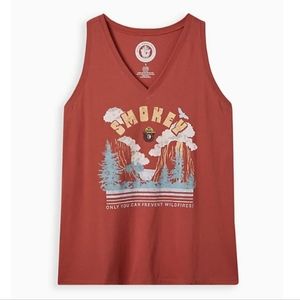 NWT | Smokey the Bear Classic Fit V-Neck Tank | Size 0